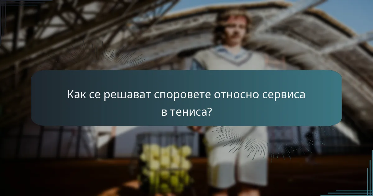Как се решават споровете относно сервиса в тениса?