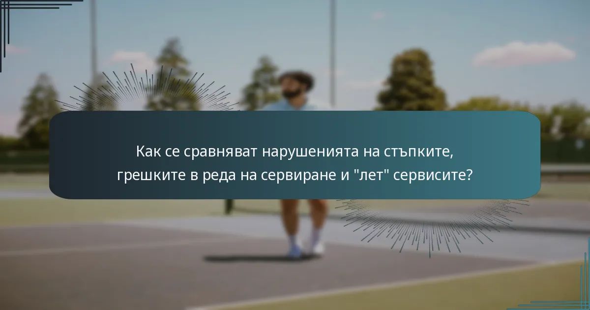 Как се сравняват нарушенията на стъпките, грешките в реда на сервиране и