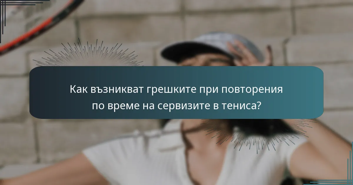 Как възникват грешките при повторения по време на сервизите в тениса?