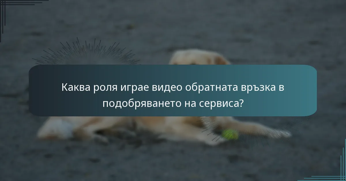 Каква роля играе видео обратната връзка в подобряването на сервиса?