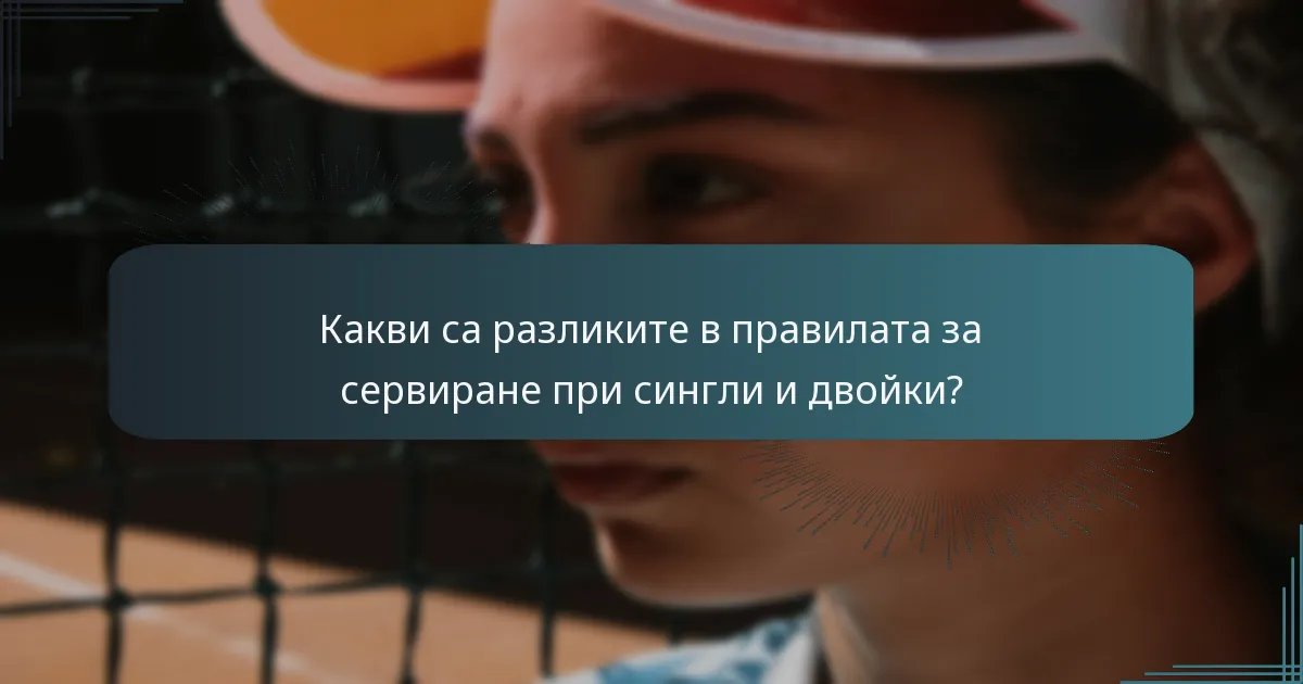 Какви са разликите в правилата за сервиране при сингли и двойки?