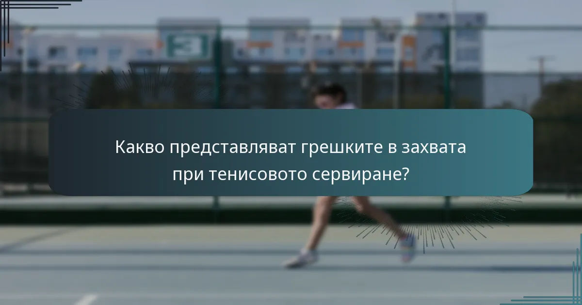 Какво представляват грешките в захвата при тенисовото сервиране?
