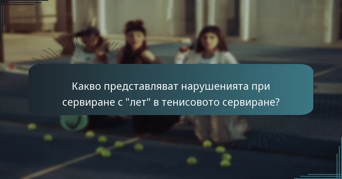 Какво представляват нарушенията при сервиране с