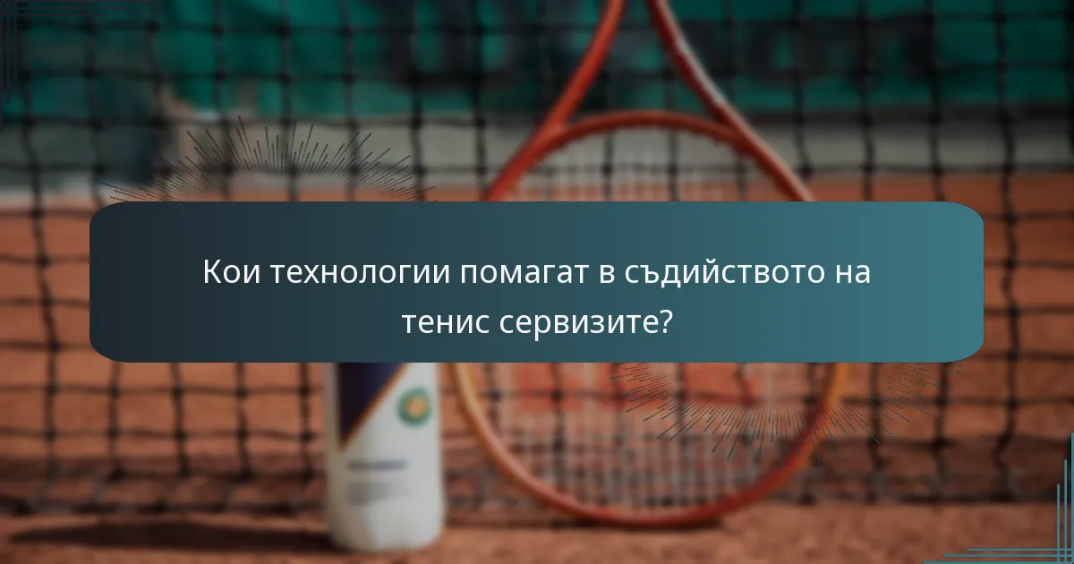 Кои технологии помагат в съдийството на тенис сервизите?